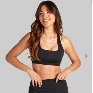 NEW WITH TAGS BYLT BLACK METTA CROSSBACK SPORTS BRA SMALL